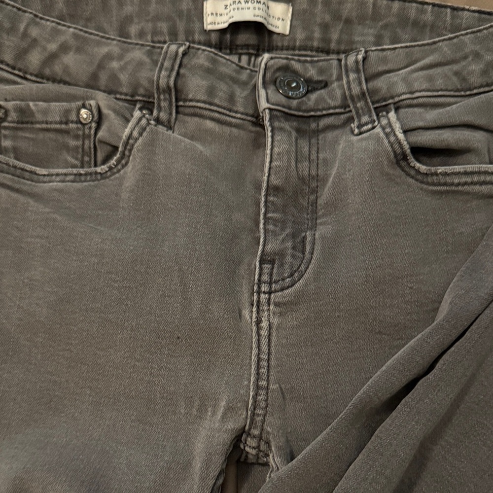Zara Women's Gray Low Rise Skinny Jeans - Picture 4 of 5